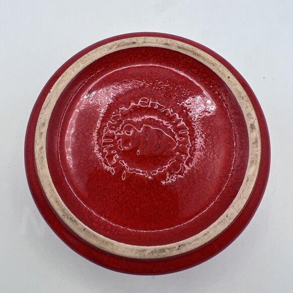 Vintage Red Waechtersbach Christmas Tree Ashtray Ceramic Germany 4" Trinket Dish - Picture 5 of 6
